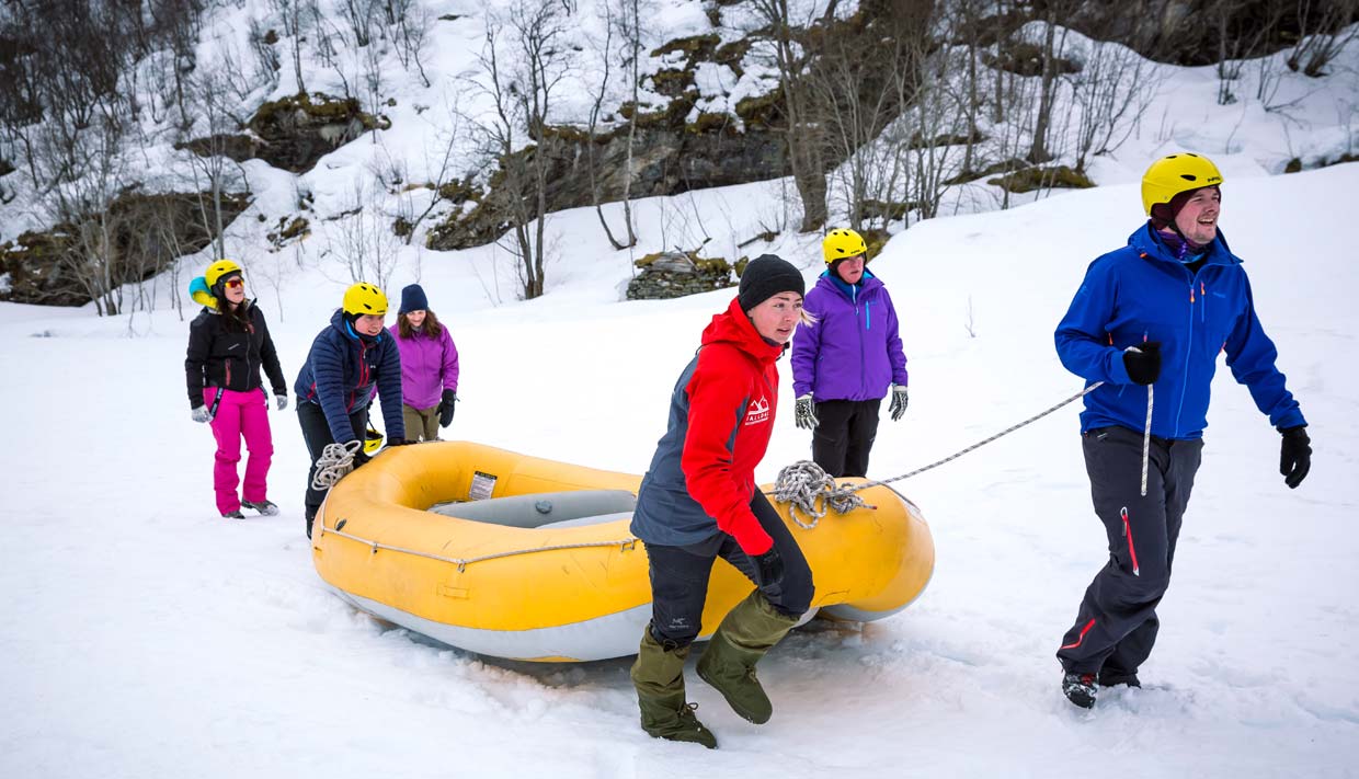 Snowrafting  winter fun in a new way